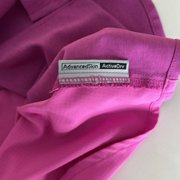 Salomon Advance Skin Active Dry Button Down Outdoor Blouse Pink/Fushia Size M - Picture 10 of 11